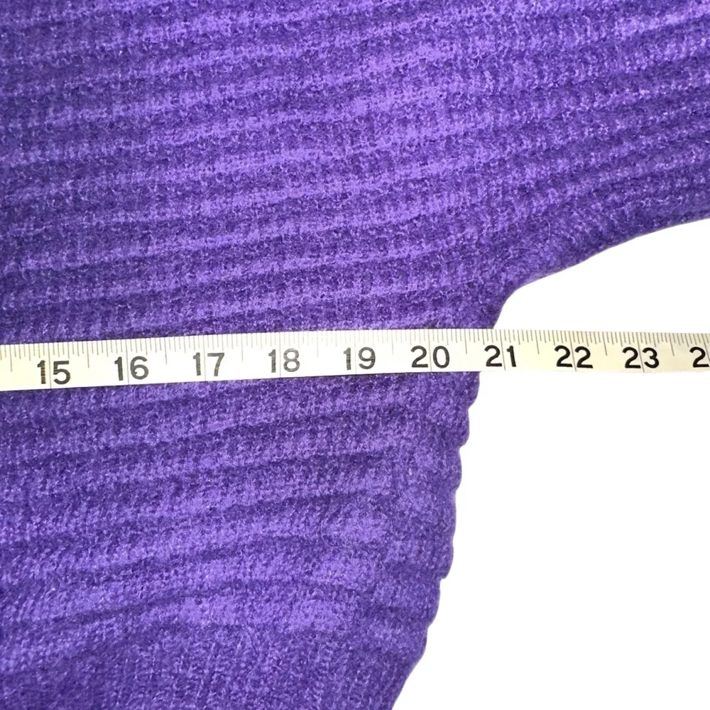 Maje Mousse Mohair Alpaca Blend Purple Dolman Sleeve Ribbed Sweater 1 US SMALL
